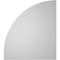 Ekena Millwork Quarter Round Top Right Surface Mount PVC Gable Vent w/ 2"W x 2"P Brickmould Sill Frame, 30"W x 34"H GVPQR30X3403SN - alternate 3